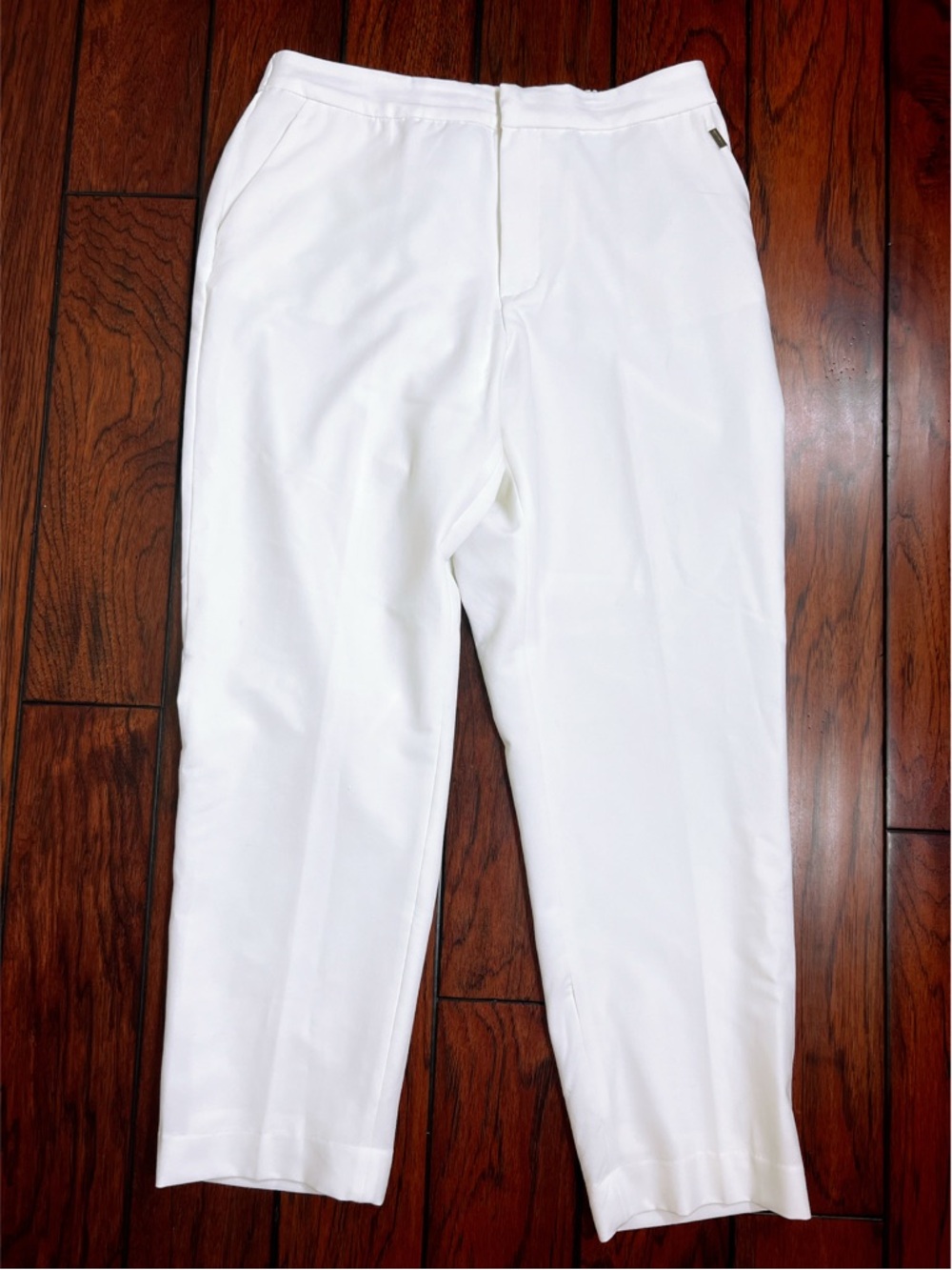 Tommy Hilfiger White Classic Straight Cropped Chinos